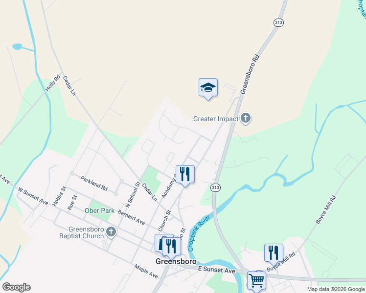 map of restaurants, bars, coffee shops, grocery stores, and more near 300 Mallard Drive in Greensboro