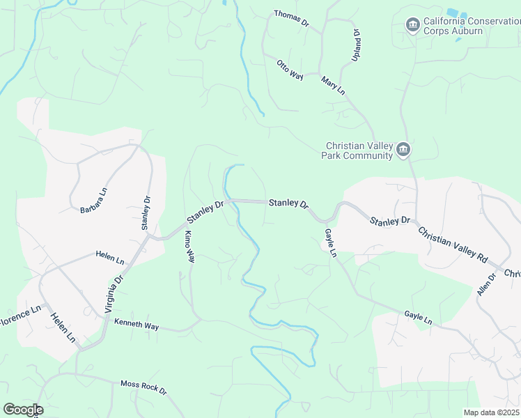 map of restaurants, bars, coffee shops, grocery stores, and more near 5705 Stanley Drive in Auburn