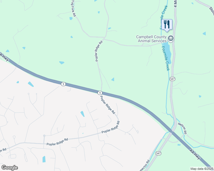 map of restaurants, bars, coffee shops, grocery stores, and more near 1659 Poplar Ridge Road in Alexandria