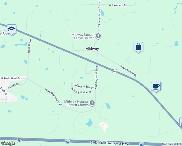map of restaurants, bars, coffee shops, grocery stores, and more near 7406 West Country Hill Road in Columbia