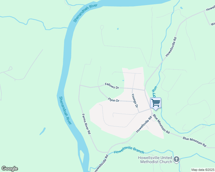 map of restaurants, bars, coffee shops, grocery stores, and more near 222 Fellows Drive in Front Royal