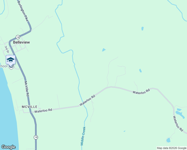 map of restaurants, bars, coffee shops, grocery stores, and more near 5242 Waterloo Road in Burlington