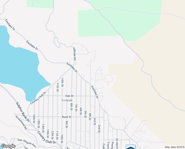 map of restaurants, bars, coffee shops, grocery stores, and more near 13660 Eastlake Drive in Clearlake