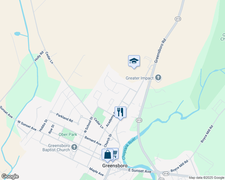 map of restaurants, bars, coffee shops, grocery stores, and more near 322 Mallard Drive in Greensboro
