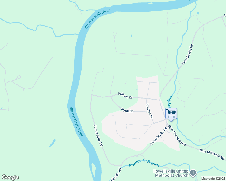 map of restaurants, bars, coffee shops, grocery stores, and more near 384 Flynn Drive in Front Royal