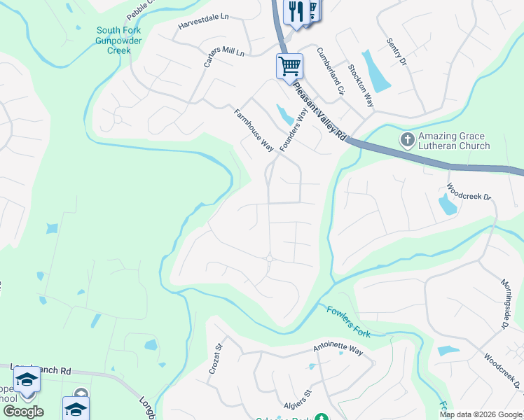 map of restaurants, bars, coffee shops, grocery stores, and more near 7676 Big Cedar Court in Florence