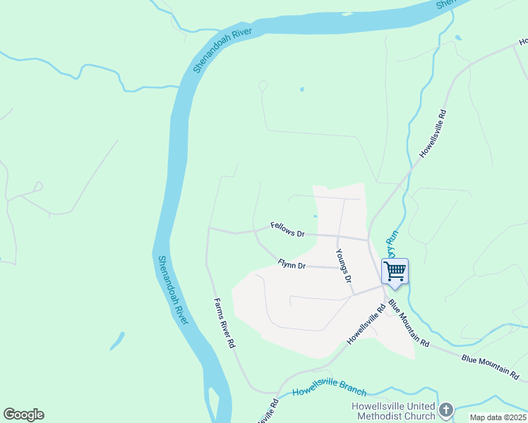 map of restaurants, bars, coffee shops, grocery stores, and more near 424 Flynn Drive in Front Royal