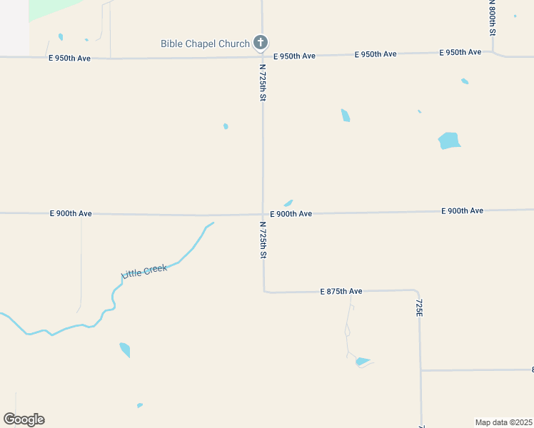 map of restaurants, bars, coffee shops, grocery stores, and more near 7251 East 900th Avenue in Robinson