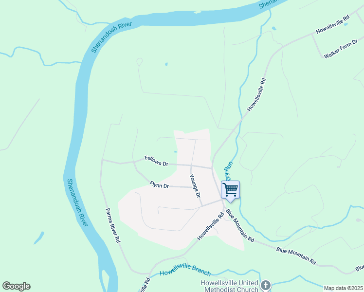 map of restaurants, bars, coffee shops, grocery stores, and more near 132 Dillard Court in Front Royal