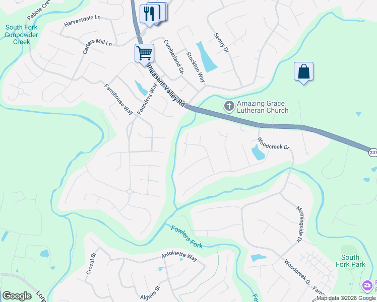 map of restaurants, bars, coffee shops, grocery stores, and more near 7944 Driftwood Drive in Florence