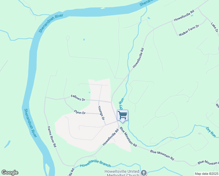map of restaurants, bars, coffee shops, grocery stores, and more near 240 Dillard Court in Front Royal