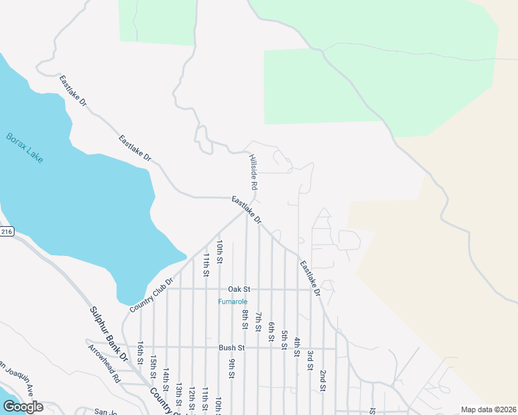 map of restaurants, bars, coffee shops, grocery stores, and more near 13500 Eastlake Drive in Clearlake