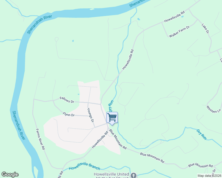 map of restaurants, bars, coffee shops, grocery stores, and more near 3773 Howellsville Road in Front Royal