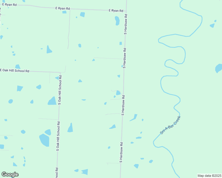 map of restaurants, bars, coffee shops, grocery stores, and more near 7124 South Hardsaw Road in Oak Grove