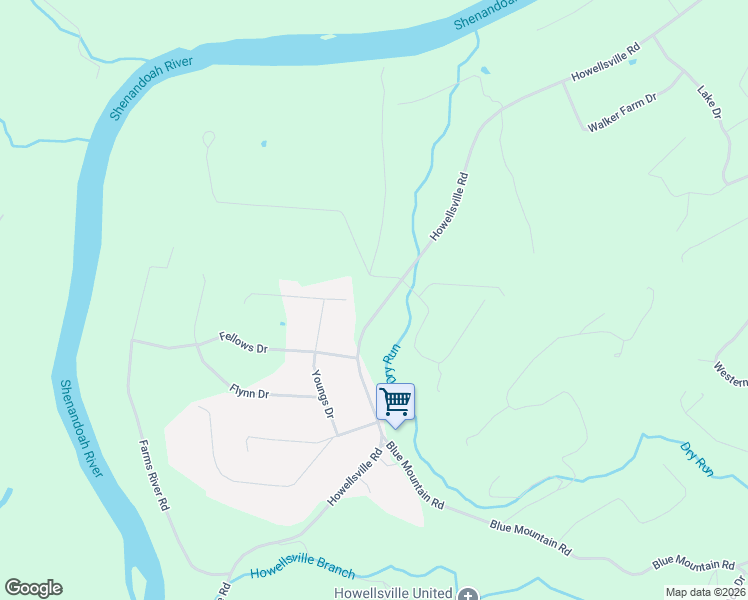 map of restaurants, bars, coffee shops, grocery stores, and more near 3773 Howellsville Road in Front Royal