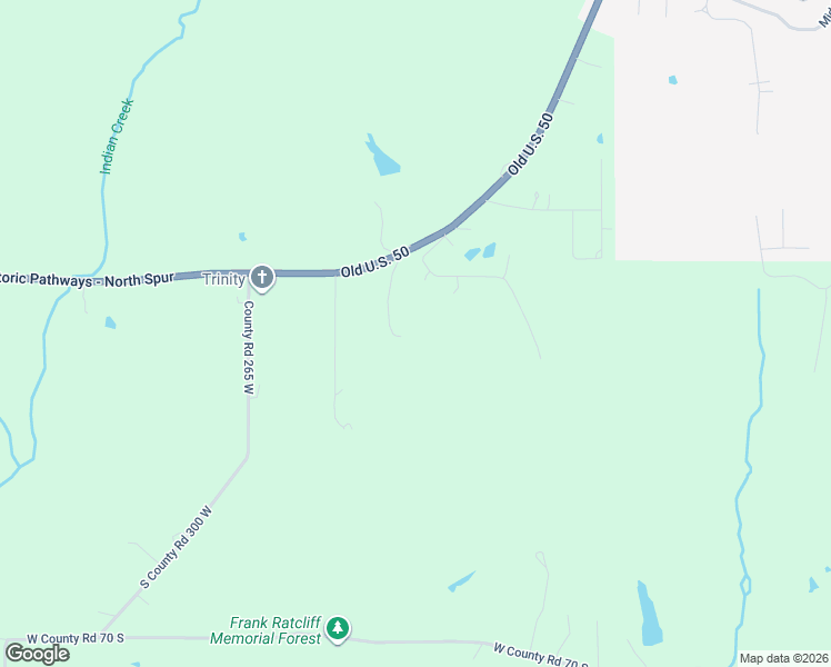 map of restaurants, bars, coffee shops, grocery stores, and more near 120 South Private Road 245 West in North Vernon