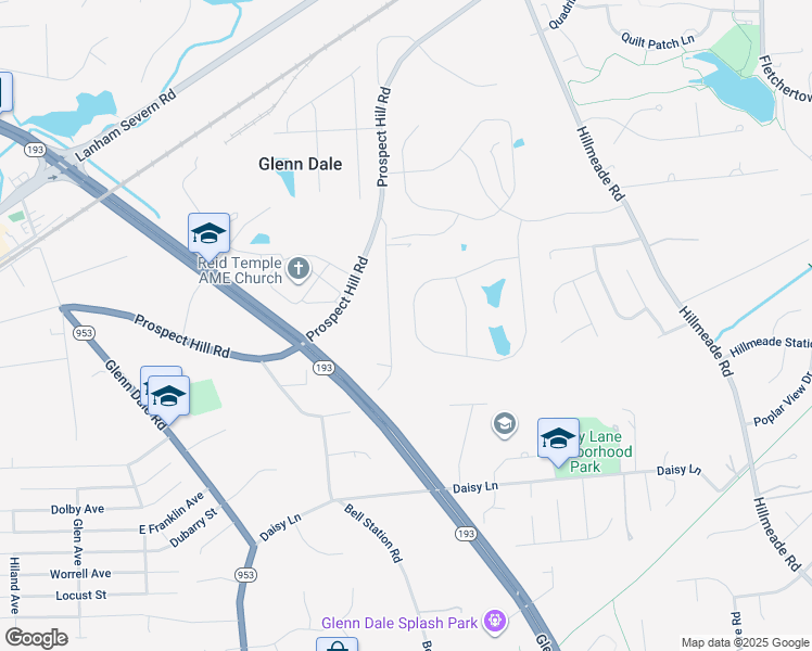 map of restaurants, bars, coffee shops, grocery stores, and more near 6803 Fountain Park Drive in Glenn Dale