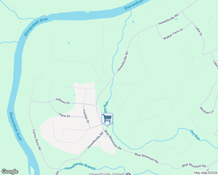 map of restaurants, bars, coffee shops, grocery stores, and more near 71 Dry Run Court in Front Royal