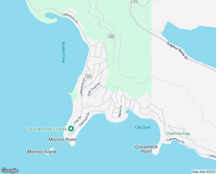 map of restaurants, bars, coffee shops, grocery stores, and more near 3111 Oak Crest Drive in Lake County