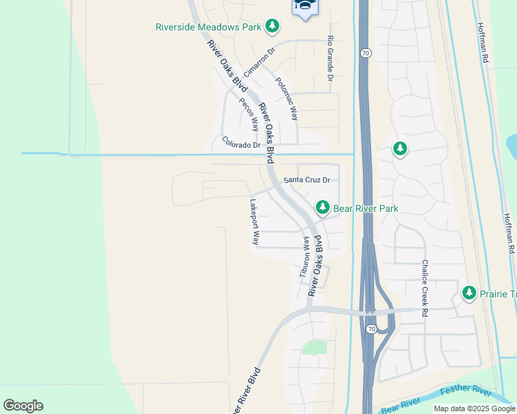 map of restaurants, bars, coffee shops, grocery stores, and more near 1035 Lakeport Way in Plumas Lake