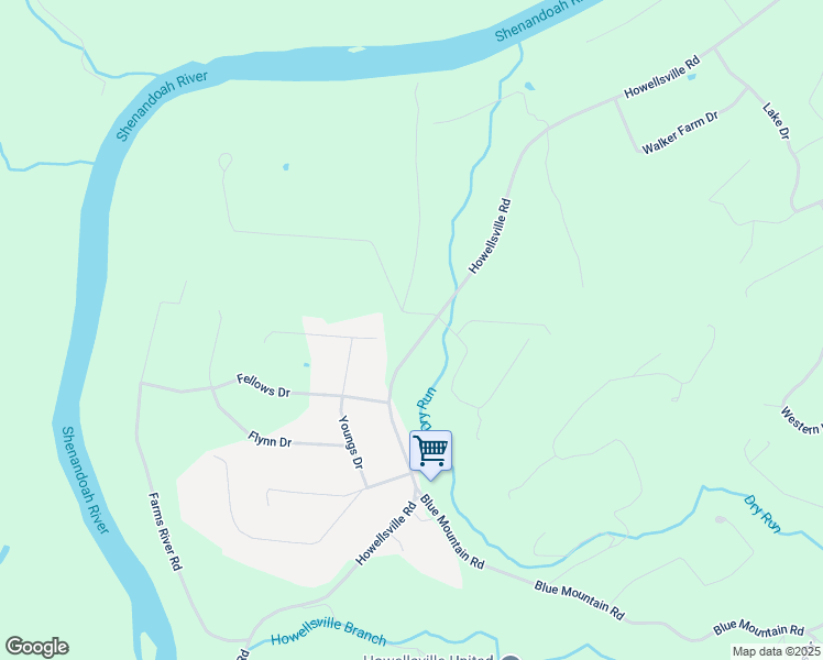 map of restaurants, bars, coffee shops, grocery stores, and more near 3797 Howellsville Road in Front Royal