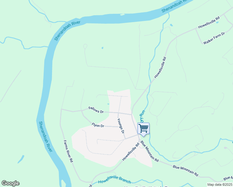 map of restaurants, bars, coffee shops, grocery stores, and more near 143 Dillard Court in Front Royal