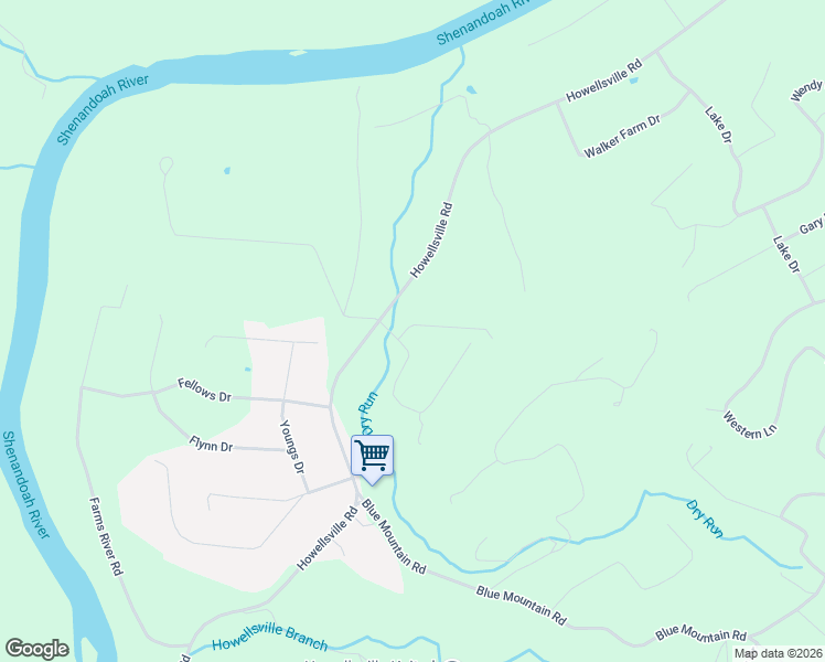 map of restaurants, bars, coffee shops, grocery stores, and more near 71 Dry Run Court in Front Royal