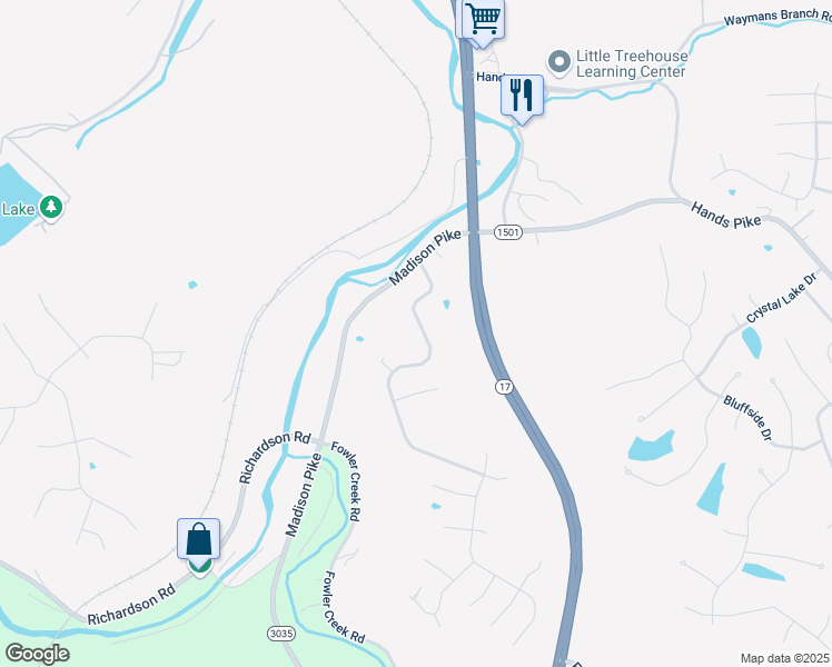 map of restaurants, bars, coffee shops, grocery stores, and more near 2067 Gribble Drive in Covington