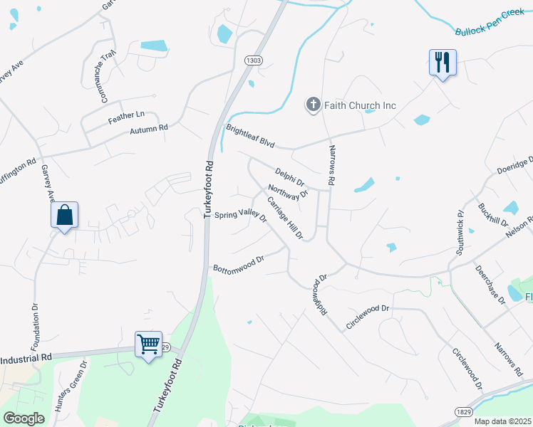 map of restaurants, bars, coffee shops, grocery stores, and more near 39 Carriage Hill Drive in Erlanger