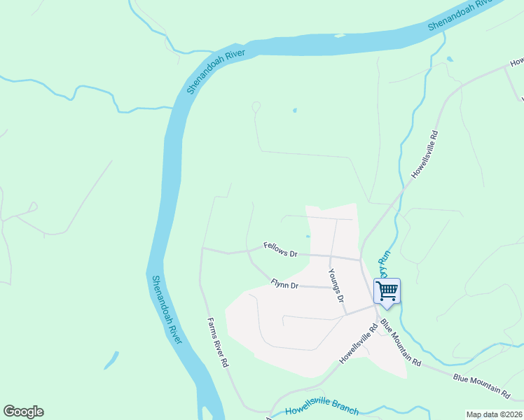 map of restaurants, bars, coffee shops, grocery stores, and more near 466 Flynn Drive in Front Royal