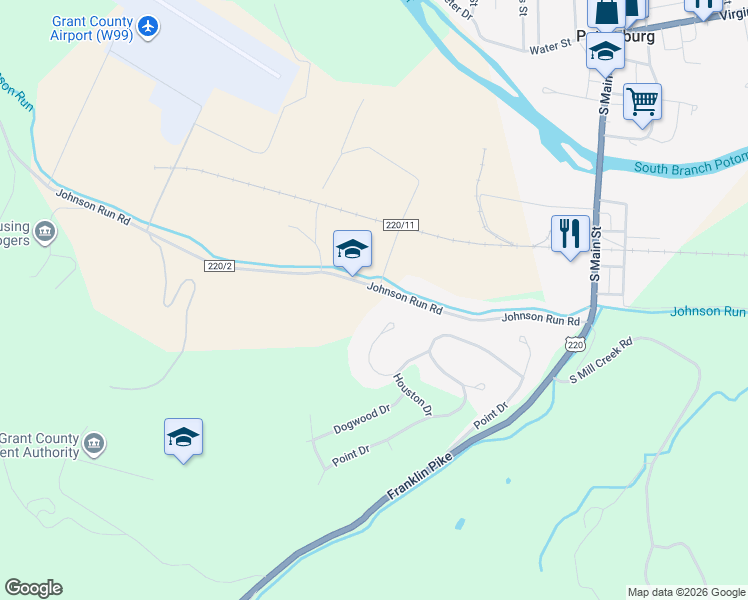 map of restaurants, bars, coffee shops, grocery stores, and more near 79 Laurel Place in Petersburg
