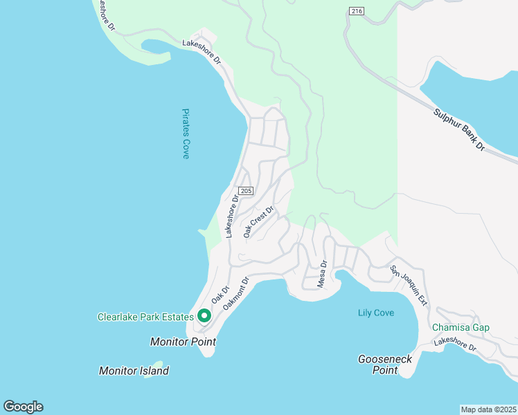 map of restaurants, bars, coffee shops, grocery stores, and more near 2960 Crestview Drive in Clearlake