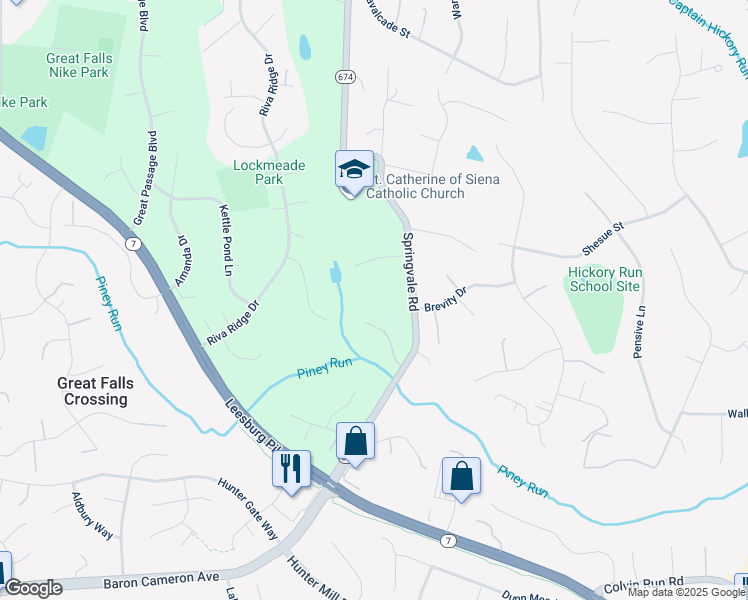 map of restaurants, bars, coffee shops, grocery stores, and more near 1132 Springvale Road in Great Falls