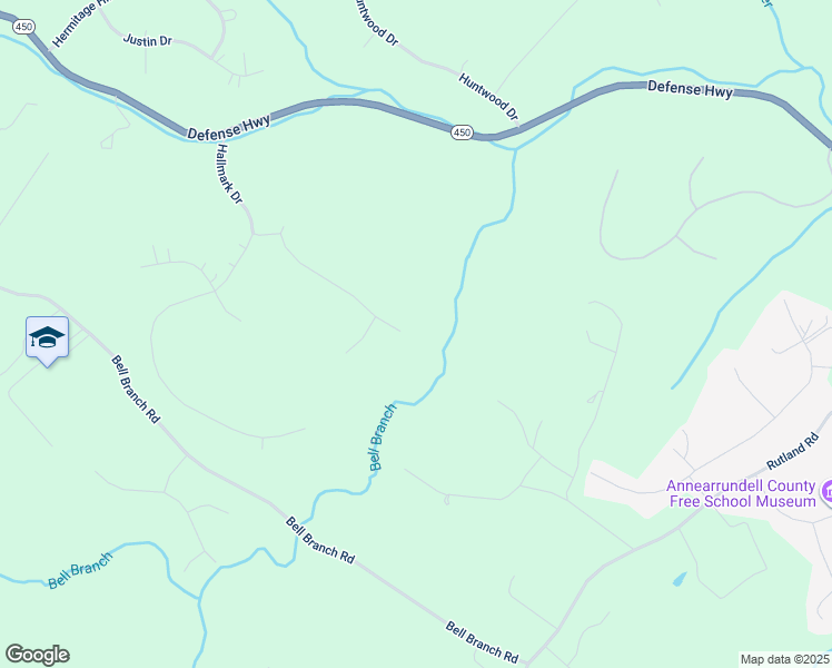 map of restaurants, bars, coffee shops, grocery stores, and more near 2189 Branchwood Court in Gambrills