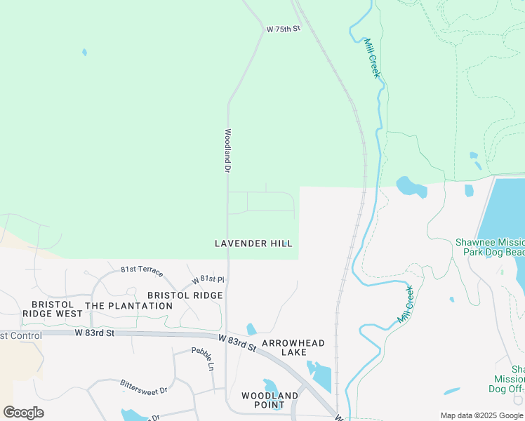 map of restaurants, bars, coffee shops, grocery stores, and more near West 80th Street in Shawnee