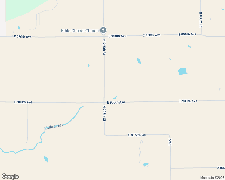 map of restaurants, bars, coffee shops, grocery stores, and more near 7251-8499 East 900th Avenue in Robinson