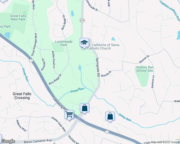 map of restaurants, bars, coffee shops, grocery stores, and more near 1132 Springvale Road in Great Falls