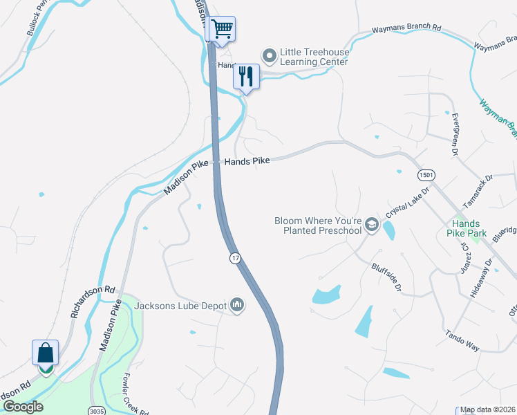 map of restaurants, bars, coffee shops, grocery stores, and more near 303 Madison Pike in Covington
