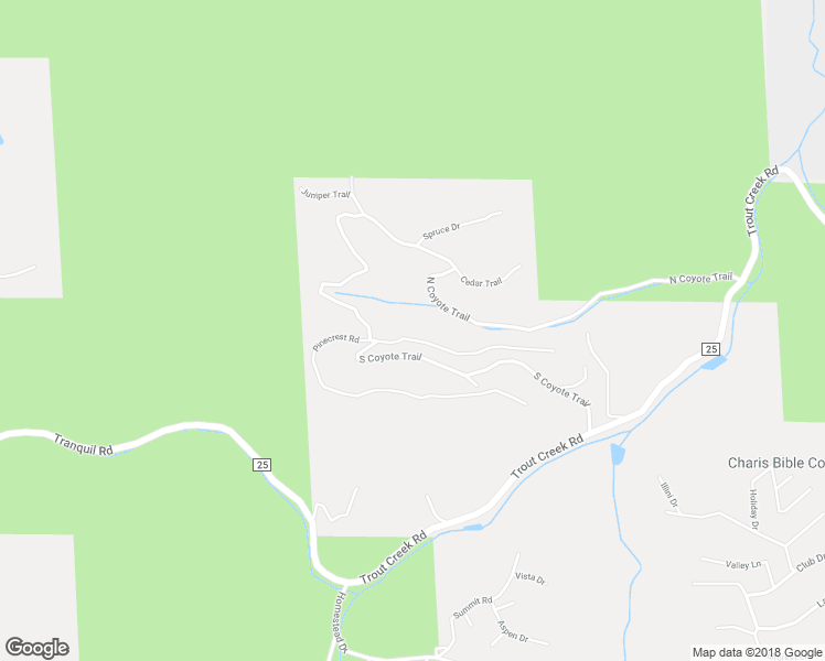 map of restaurants, bars, coffee shops, grocery stores, and more near 630 Pinecrest Road in Woodland Park