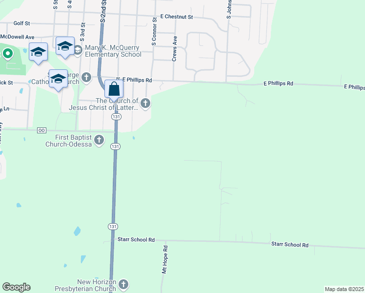 map of restaurants, bars, coffee shops, grocery stores, and more near 4944 Magruder Road in Odessa