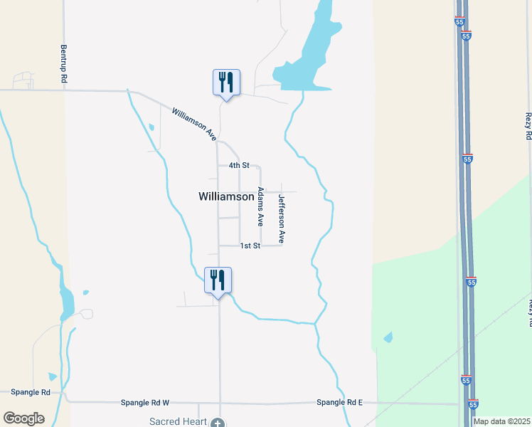 map of restaurants, bars, coffee shops, grocery stores, and more near 1102 Adams Avenue in Staunton