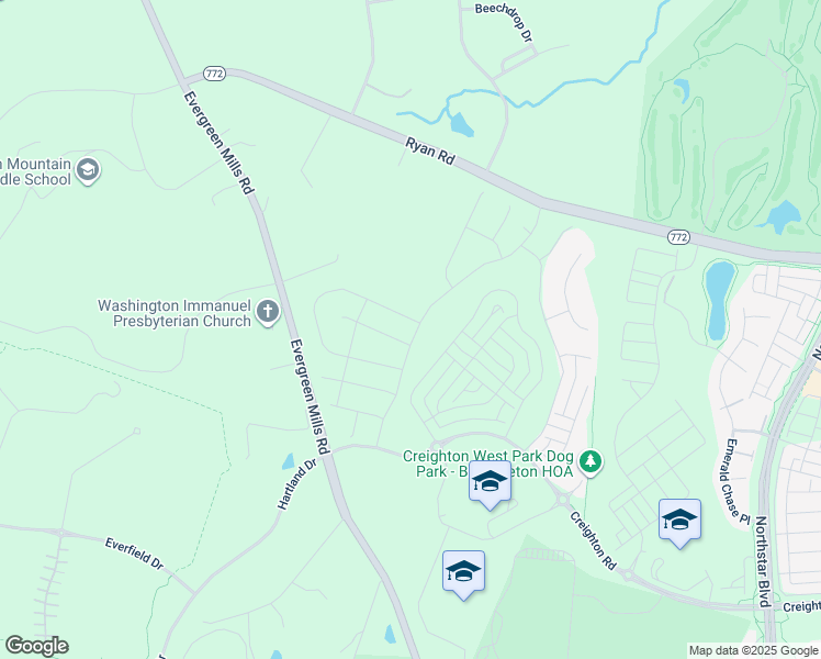 map of restaurants, bars, coffee shops, grocery stores, and more near 22899 Orchard Grove Drive in Ashburn