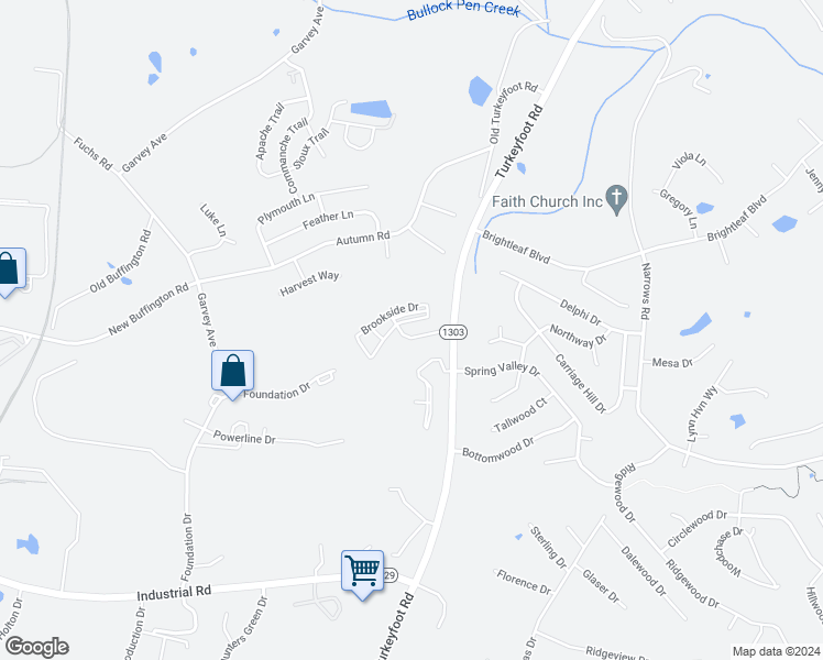 map of restaurants, bars, coffee shops, grocery stores, and more near 3751 Brookside Drive in Elsmere
