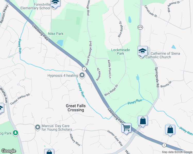 map of restaurants, bars, coffee shops, grocery stores, and more near 1124 Amanda Drive in Great Falls