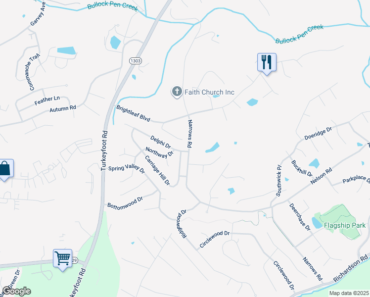 map of restaurants, bars, coffee shops, grocery stores, and more near 2 Delphi Drive in Erlanger