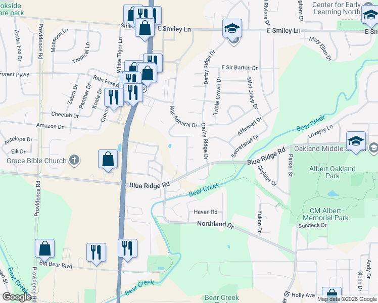 map of restaurants, bars, coffee shops, grocery stores, and more near 1300 Turcotte in Columbia
