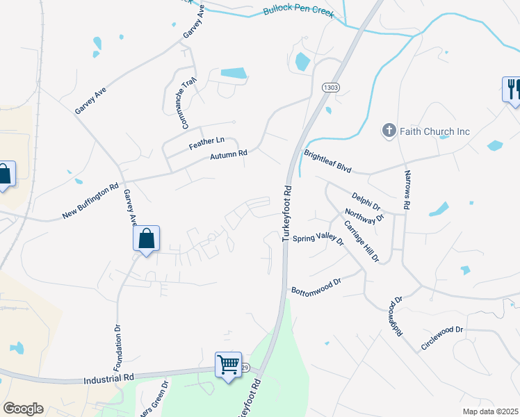 map of restaurants, bars, coffee shops, grocery stores, and more near 3751 Brookside Drive in Elsmere