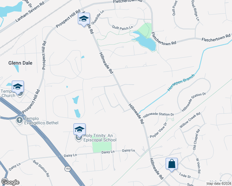 map of restaurants, bars, coffee shops, grocery stores, and more near 6837 Glenwood Court in Glenn Dale