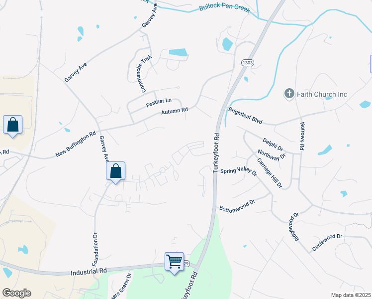map of restaurants, bars, coffee shops, grocery stores, and more near 3751 Brookside Drive in Elsmere