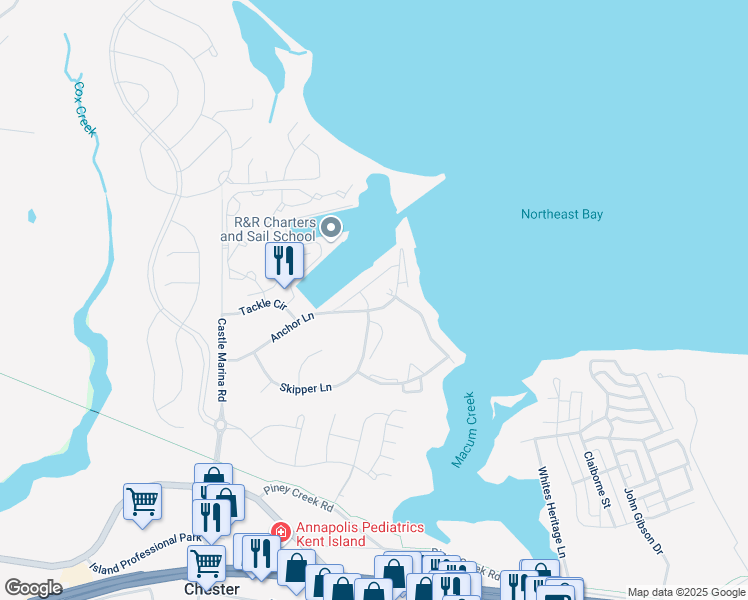 map of restaurants, bars, coffee shops, grocery stores, and more near 1 Queen Victoria Court in Chester